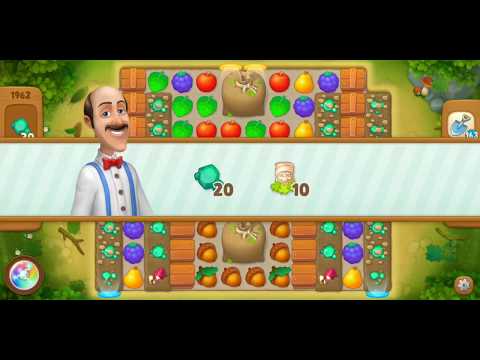 Gardenscapes Level 1962 Walkthrough "No Boosters Used"
