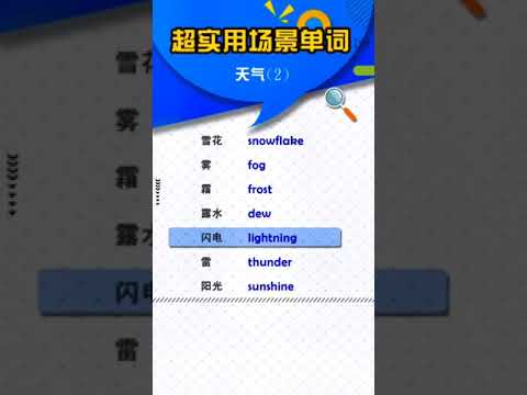 「英语单词」天气
