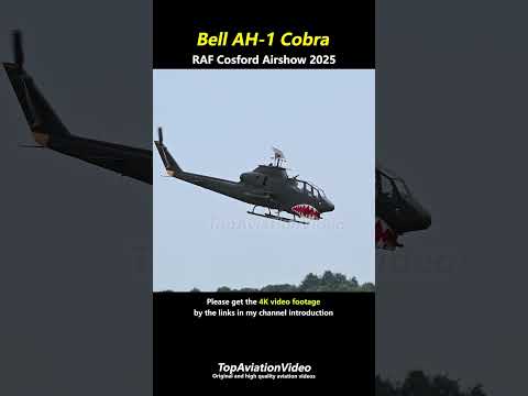 AH-1 Cobra attack helicopter demo at Duxford Summer Airshow 2025