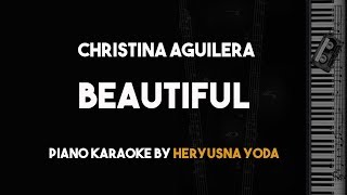 Beautiful - Christina Aguilera (Piano Karaoke Backing Track With Lyrics)