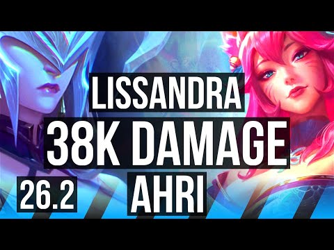 LISSANDRA vs AHRI (MID) | Perfect KDA: 17/0/9, 38K damage | KR Master | 26.2