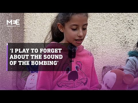 11-year-old Jana escapes the sounds of war in Gaza by playing with her puppets