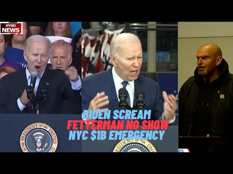 Biden starts screaming again; Fetterman not show up to debate; NYC $1B declared state of emergency