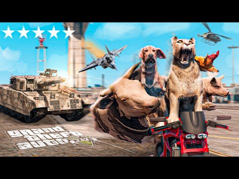 GTA 5 But You Control A RANDOM ANIMAL! - Epic Fort Zancudo Heist!