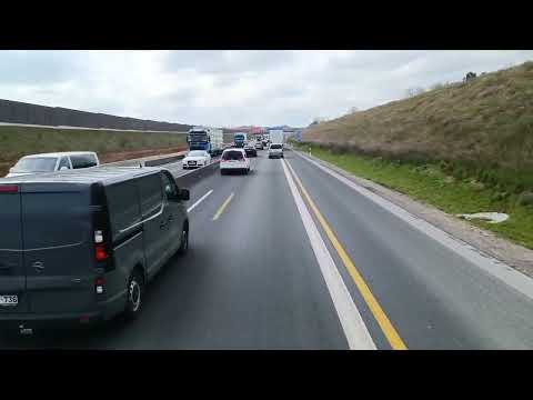Road works, Driving in Deutschland, Regensburg A3 - A 93