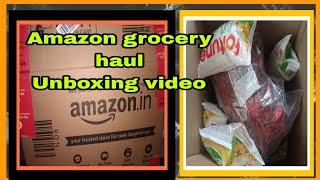 Amazon grocery haul|Online grocery haul|Unboxing video|Amazon shopping