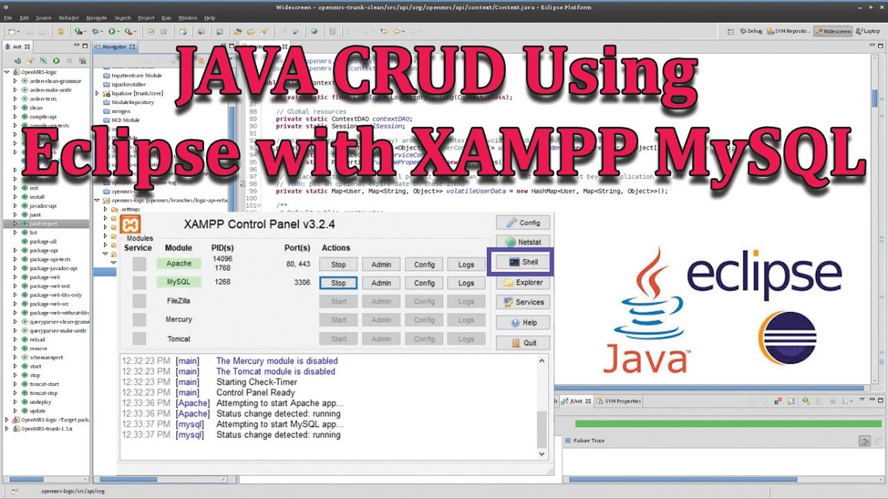 Java Programming using Eclipse - JAVA CRUD with XAMPP MySQL