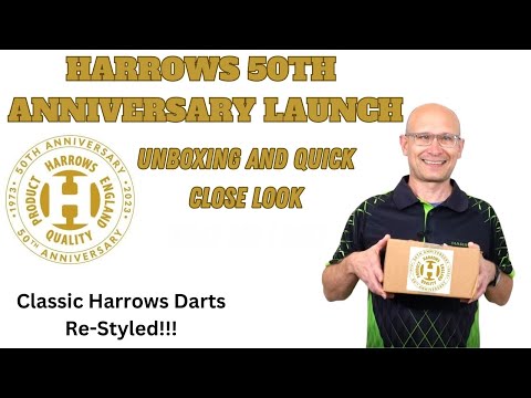 Harrows 50th Anniversary Darts Launch Unboxing And Quick Close Look