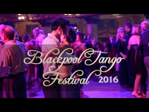  Hernan Alvarez Prieto,    Daniela Roig,    Dante Culcuy,    Miriam Orcutt,    Fernando Guidi,    and  Stania Diffey  are  dancing  at  Blackpool Tango Festival  in  2016