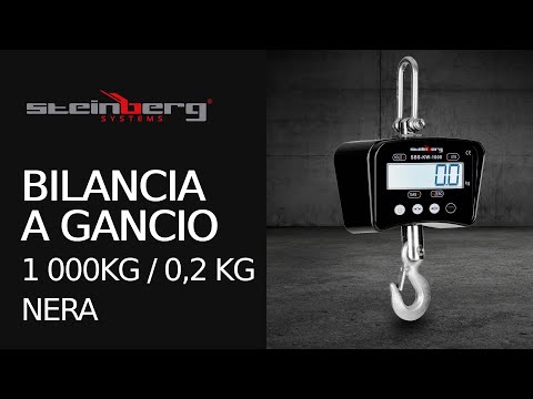 Video - Bilancia a gancio - 1.000 kg / 0.5 kg - nera