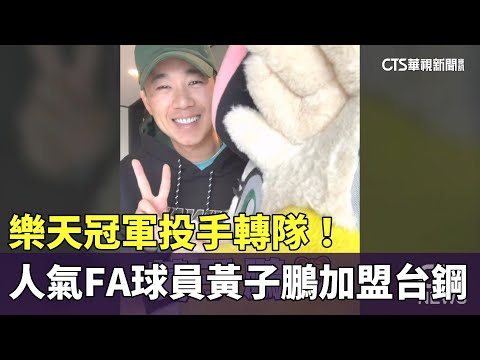 樂天冠軍投手轉隊！　人氣FA球員黃子鵬加盟台鋼