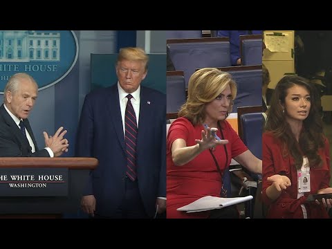 Trump & team on 4/2/2020 held a press briefing & talked to reporters about coronavirus