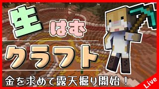 【Minecraft】生はむクラフト！２１～ぴえん建築のための金を求めてメサ露天掘り開始！【1.18.2】