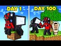 100 DAYS Skyblock as SKIBIDI TOILETS! (Minecraft)