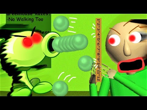 WHAT IF PLANTS VERSE BALDI!! | Baldi's Basics MOD: Peashooter's Basics Plants vs Zombies Super Fast