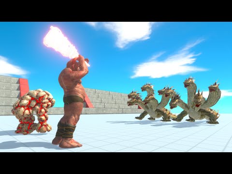 Lava golem ogre lord vs 2 mini boss animal revolt battle simulator