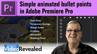Simple animated bullet points in Adobe Premiere Pro