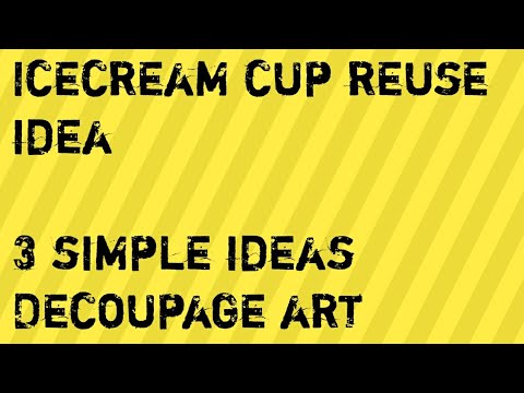 Ice cream cups reuse idea/simple designs/Mini planter