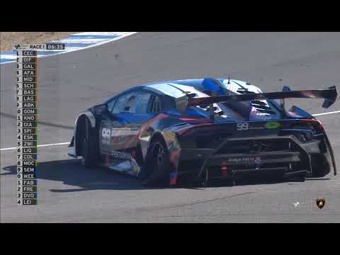 Lamborghini Super Trofeo Europe 2019. Race 1 Circuito de Jerez. Puncture Crash