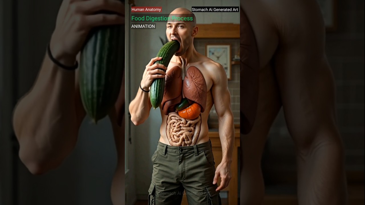 What Happens in the Body After Eating Cucumber? | See Digestion in AI Visual Animation