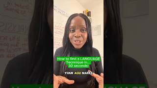 How to find a "Language" Technique in 30 seconds! (GCSE Paper 1: A02 Marks)