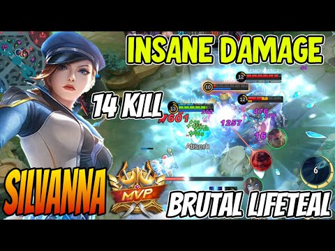 BRUTAL DAMAGE ONE COMBO DELETE SILVANNA BURST BUILD - Silvanna Best Build 2023 ~ MLBB