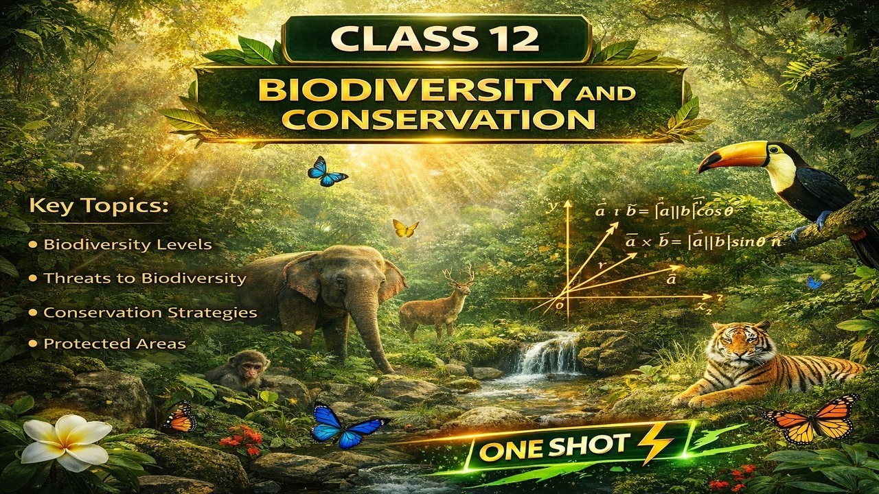 CBSE Class 12 || Biology || Biodiversity and Conservation || Animation || in English