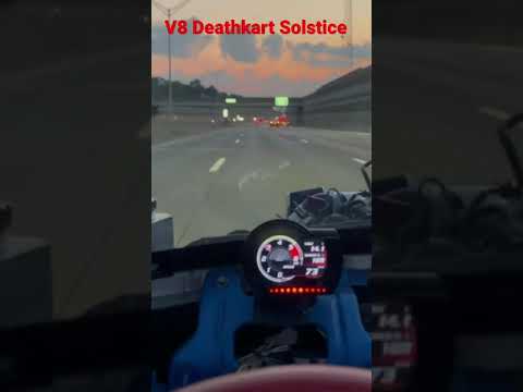 375hp, 2300lb V8 swapped Deathkart Solstice freeway cruise! Loud pipes save lives!