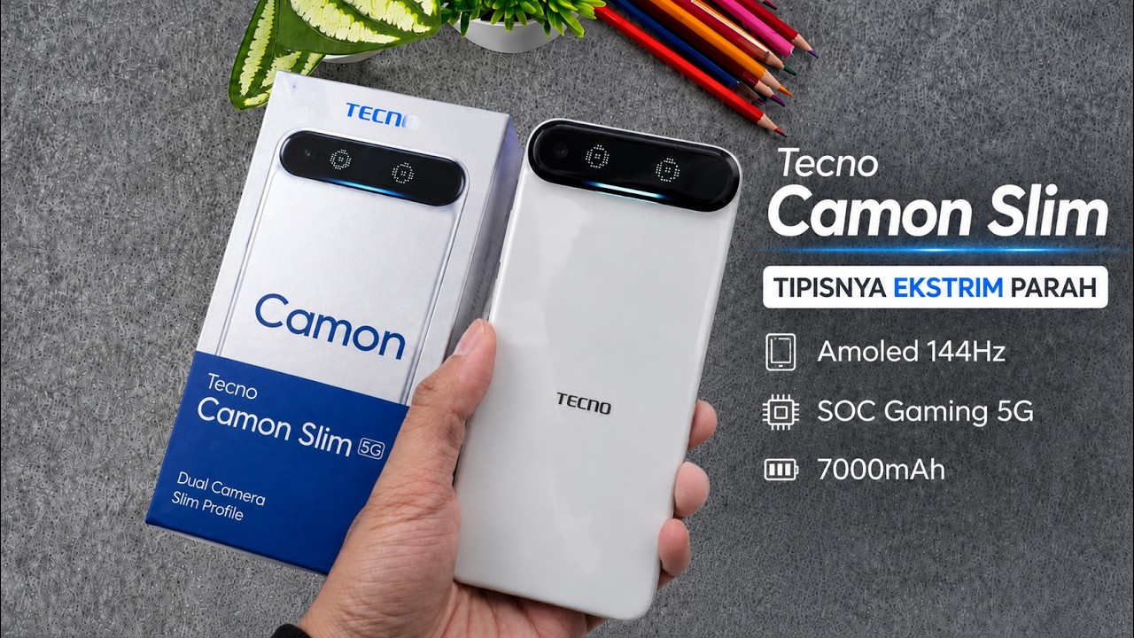 TECNO CAMON SLIM 5G TIBA2 MUNCUL‼️HP TIPIS DENGAN BATERAI 7.000 MAH