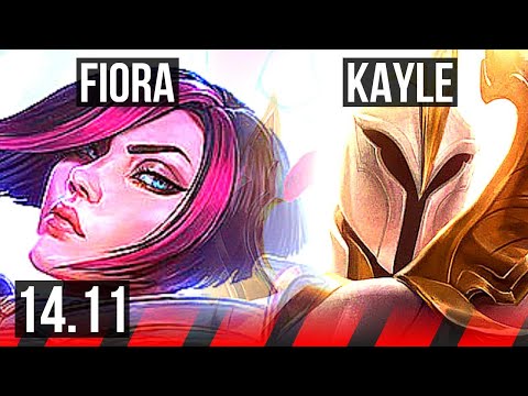 FIORA vs KAYLE (TOP) | 70% winrate, 8 solo kills, Godlike | TR Grandmaster | 14.11