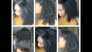 Side Part Versatile Sew In - Mongolian Kinky Curly Bundles