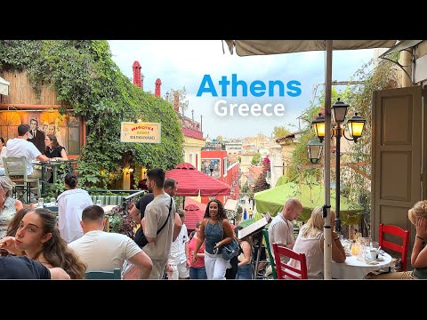 [4K]🇬🇷 Walking tour of Athens, Greece (Day & Night) 2024