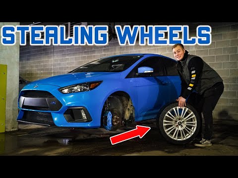 Stealing the Wheels Off My Friends Car (Funny)