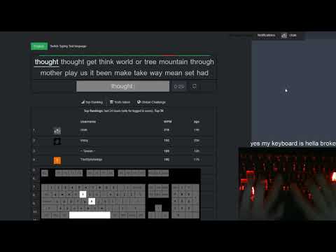 219WPM on 10fastfingers! #2 ALL-TIME