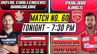 IPL 2022 Match 60 PBKS vs RCB Playing 11 • Royal Challengers Bangalore vs Punjab kings Playing 11