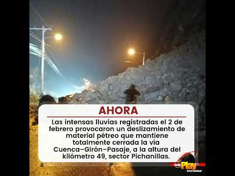 🔺️#Ahora - #Ecuador🇪🇨 ▶️ Cierre vial en Azuay por deslizamiento de gran magnitud.