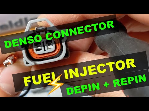 Depinning Denso fuel injector electrical connectors for my Miata!