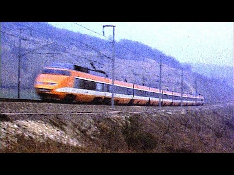 TGV Sud Est en livrée orange 1984 - Cab ride - en cabine de queue