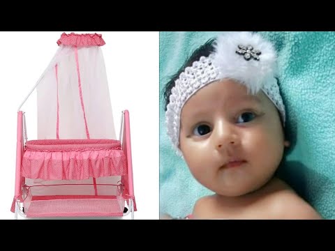 Cute Baby Playing in Baby Swing Cradle Jhula
