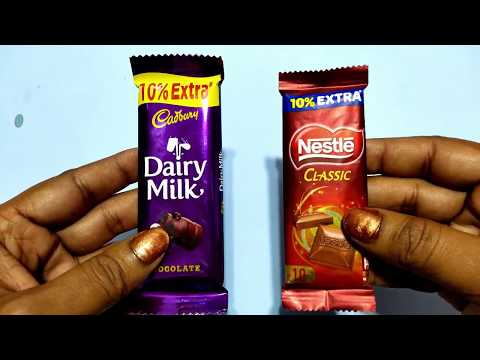 Cadbury Dairy Milk Chocolate v/s Nestle Classic Chocolate , Dairy Milk v/s Nestle Classic