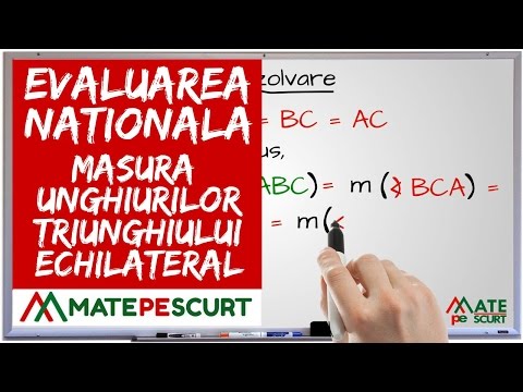 Evaluarea Nationala – masura unghiurilor triunghiului echilateral