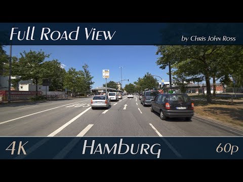 Hamburg, Germany: Eidelstedt - Kieler Straße, Holsteiner Chaussee - 4K (UHD/2160p/60p) Video