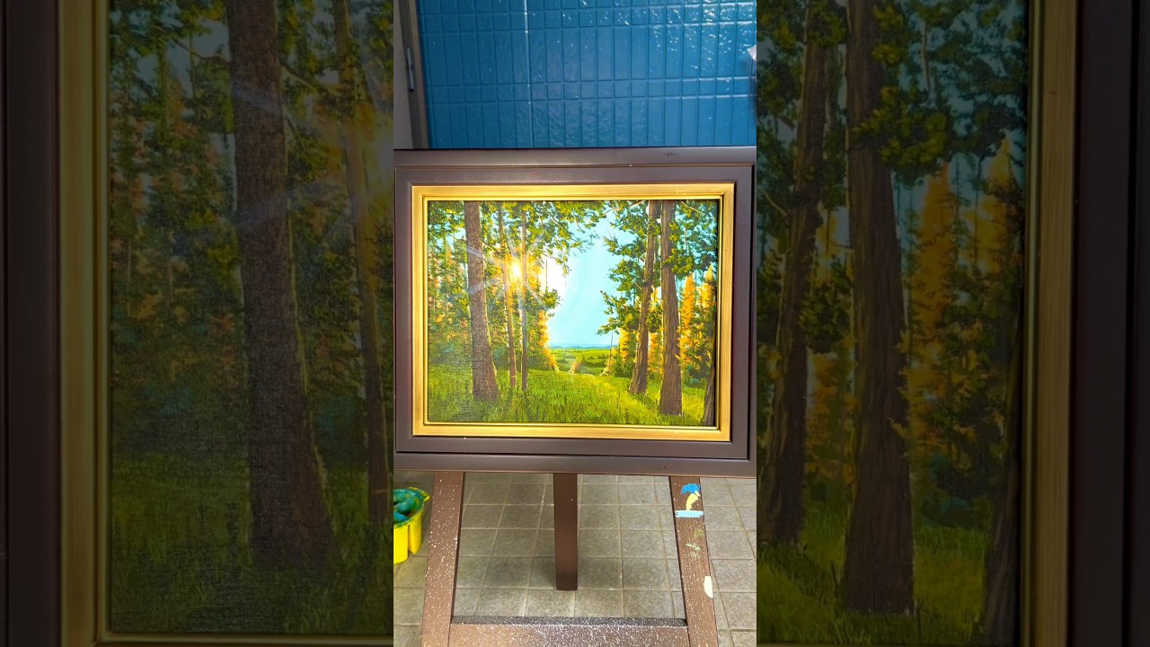 販売する絵はまた後日😉 #アート #painting #art #アクリル画 #風景画 #絵 #shorts