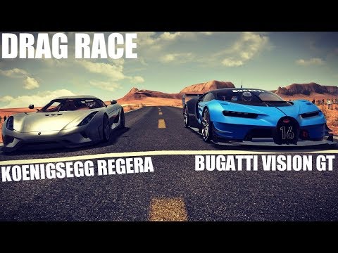 BUGATTI VISION GT VS KOENIGSEGG REGERA DRAG RACE | ASSETTO CORSA