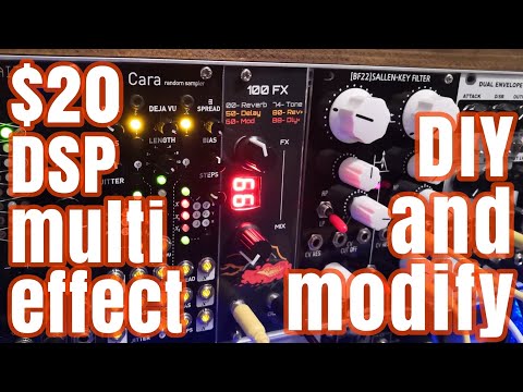 DIY modular synth / $20 100kind DSP multi effect eurorack module / how to make and modify