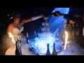 Champagnetoren Met Celebration Bubbles Show