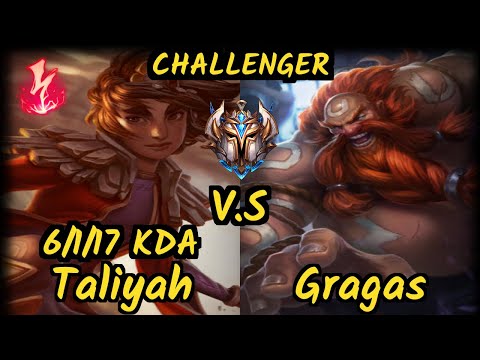 Tarzan (TALIYAH) vs GRAGAS - 6/1/17 KDA JUNGLE CHALLENGER GAMEPLAY - KR