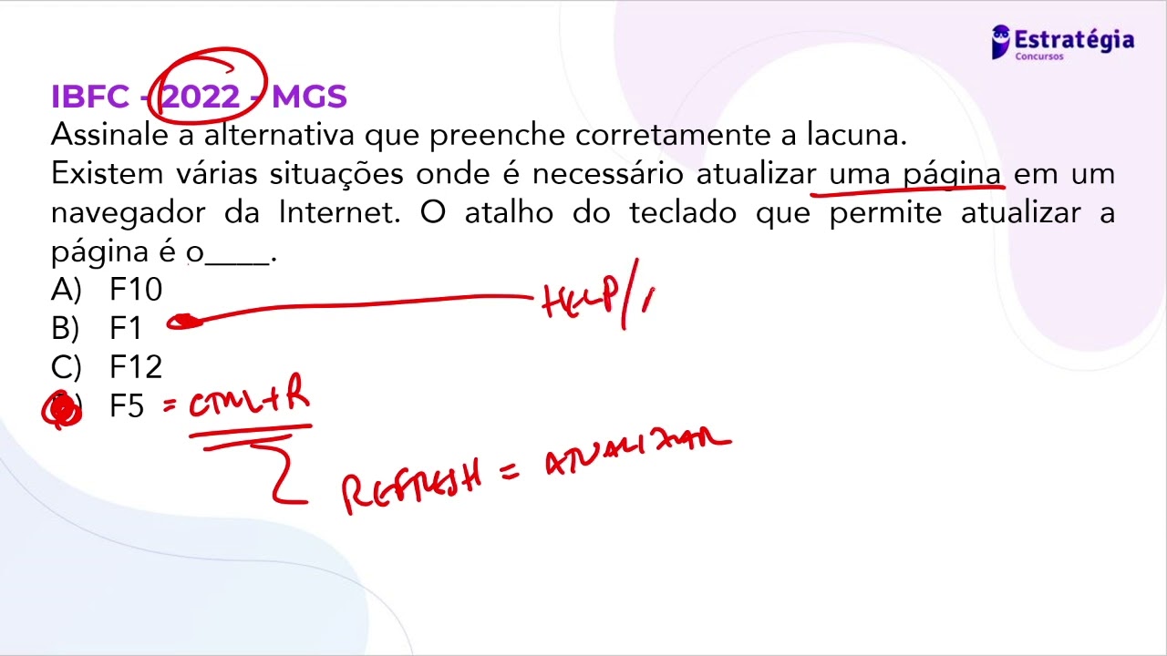 Questões de Informática IBFC para revisão de véspera do concurso da EBSERH em 03 de abril de 2022