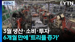3월 생산·소비·투자 6개월 만에 '트리플 증가'...전쟁 영향 아직 제한적 / YTN
