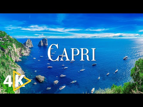 FLYING OVER CAPRI ITALY (4K UHD) - Soothing Music With Beautiful Nature Video - 4K Video Ultra HD
